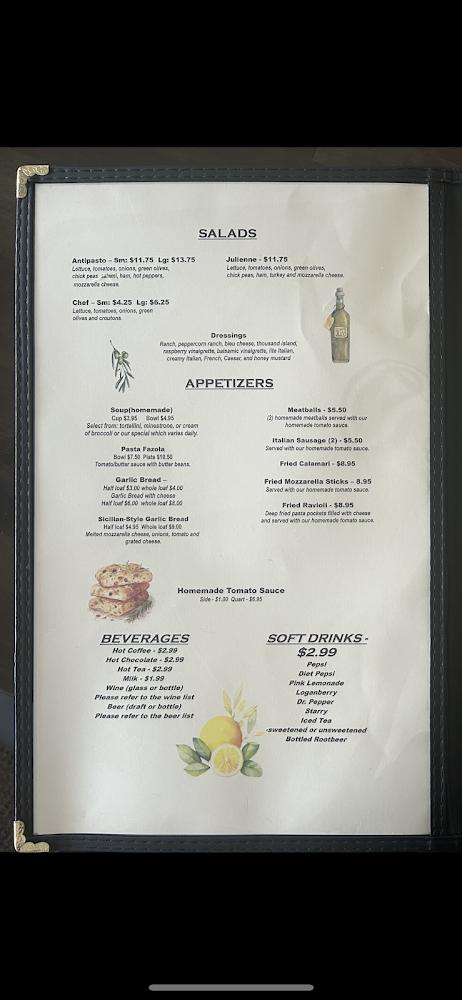Montemaggiore Italian Restaurant Menu image 3